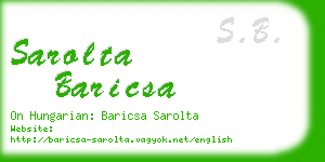 sarolta baricsa business card